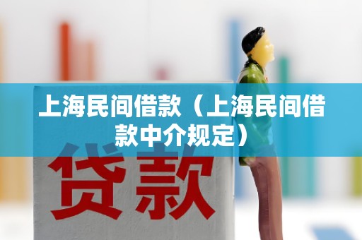 上海民间借款（上海民间借款中介规定）